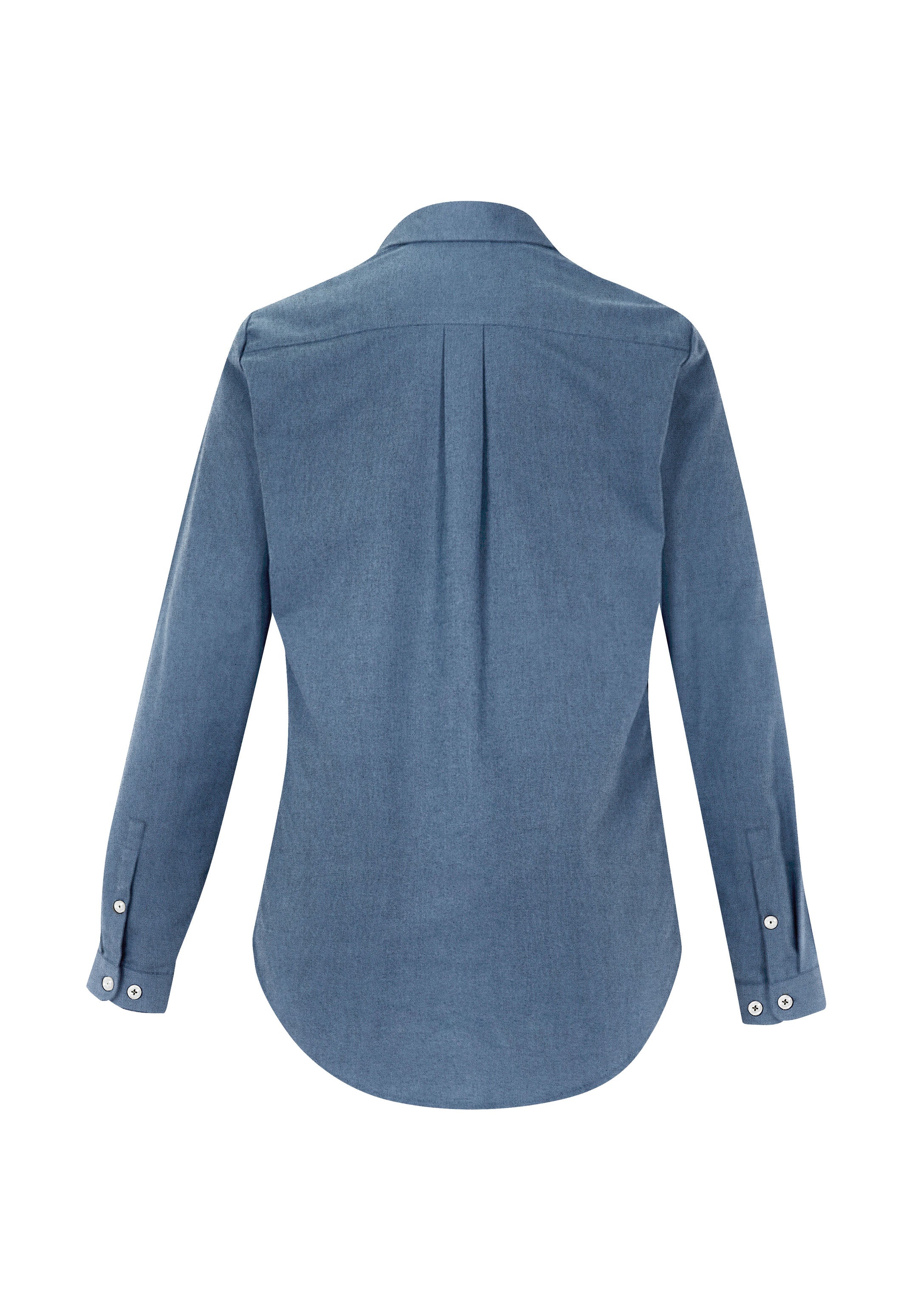 Memphis Womens Long Sleeve Shirt Grey Smoke back view