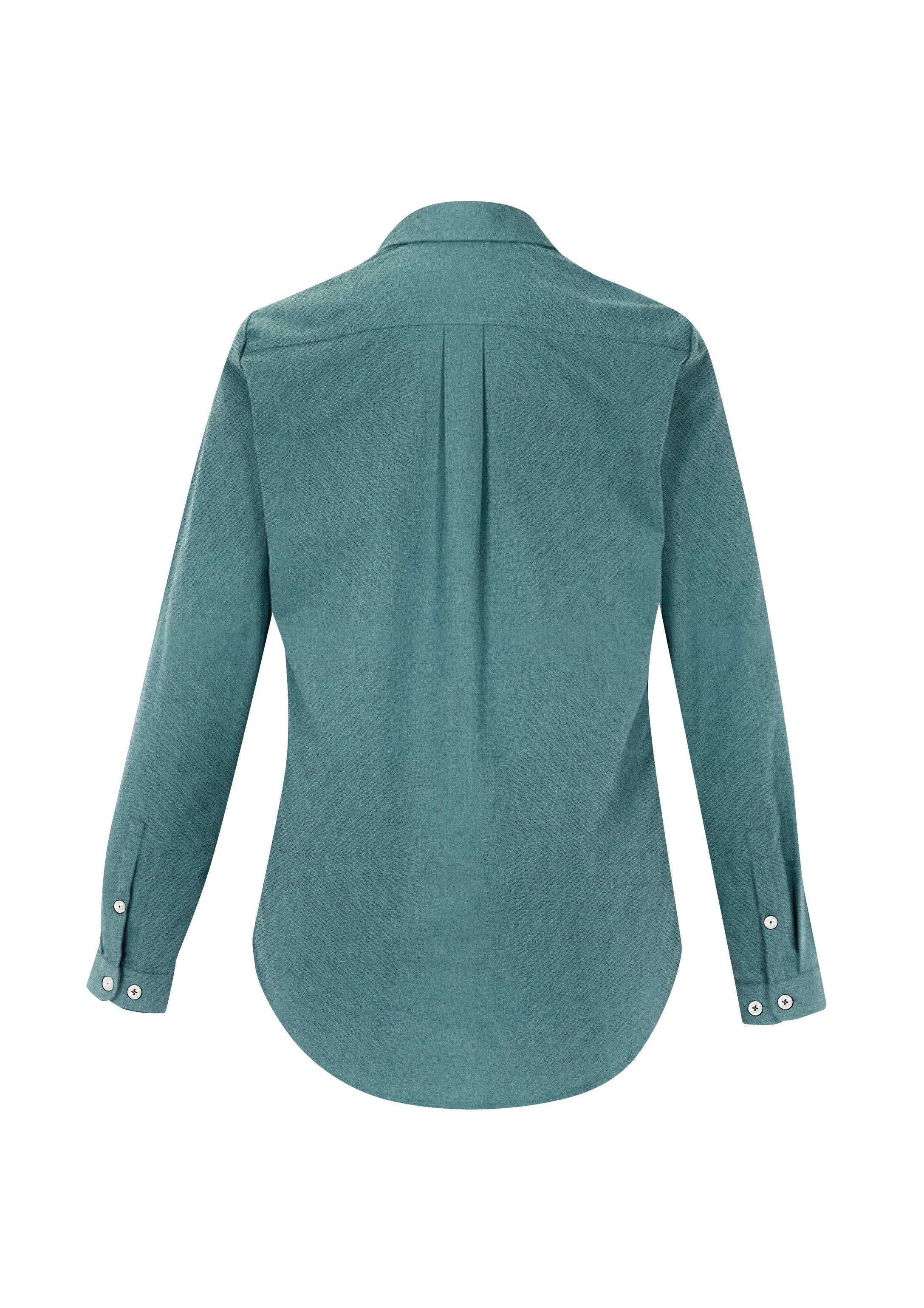 Memphis Womens Long Sleeve Shirt Jasper Green back view