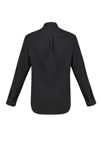 Memphis Mens Long Sleeve Shirt Black back view