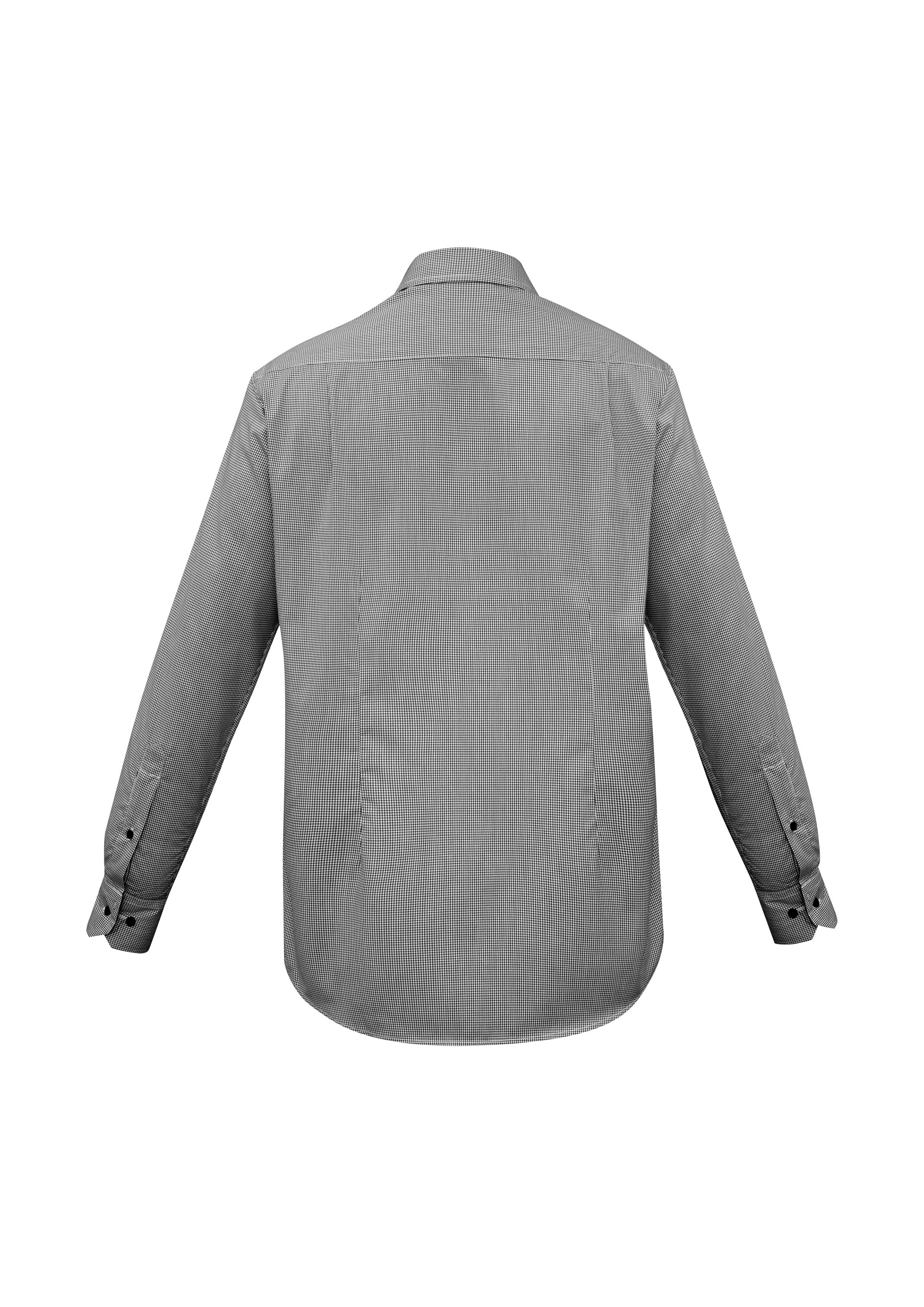Edge Mens Long Sleeve Shirt Black back view