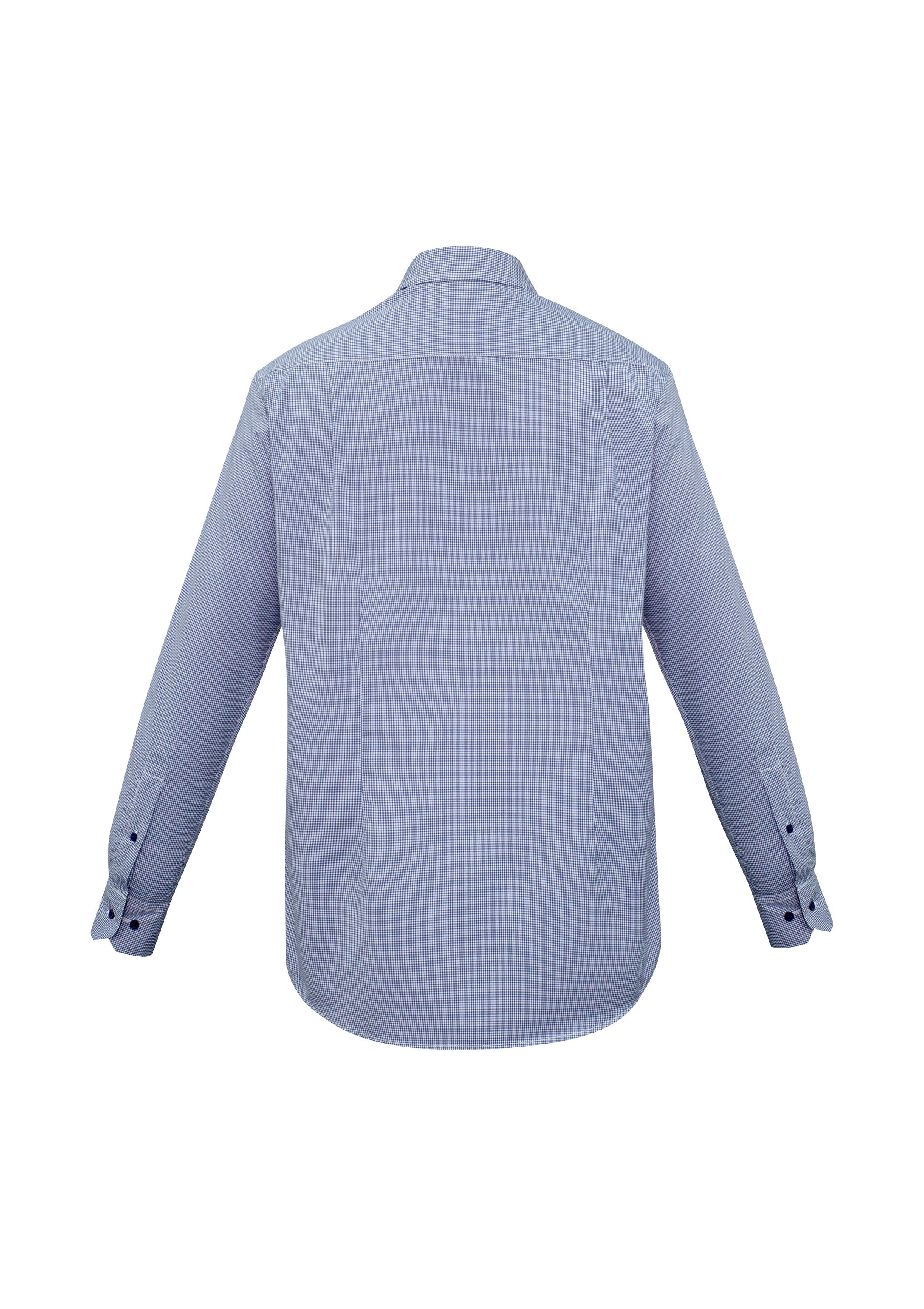 Edge Mens Long Sleeve Shirt Blue back view