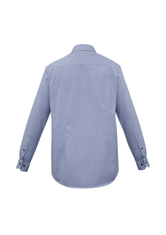 Edge Mens Long Sleeve Shirt Blue back view