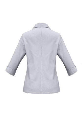 Ambassador Womens 3/4 Sleeve Shirt Silver Grey back view