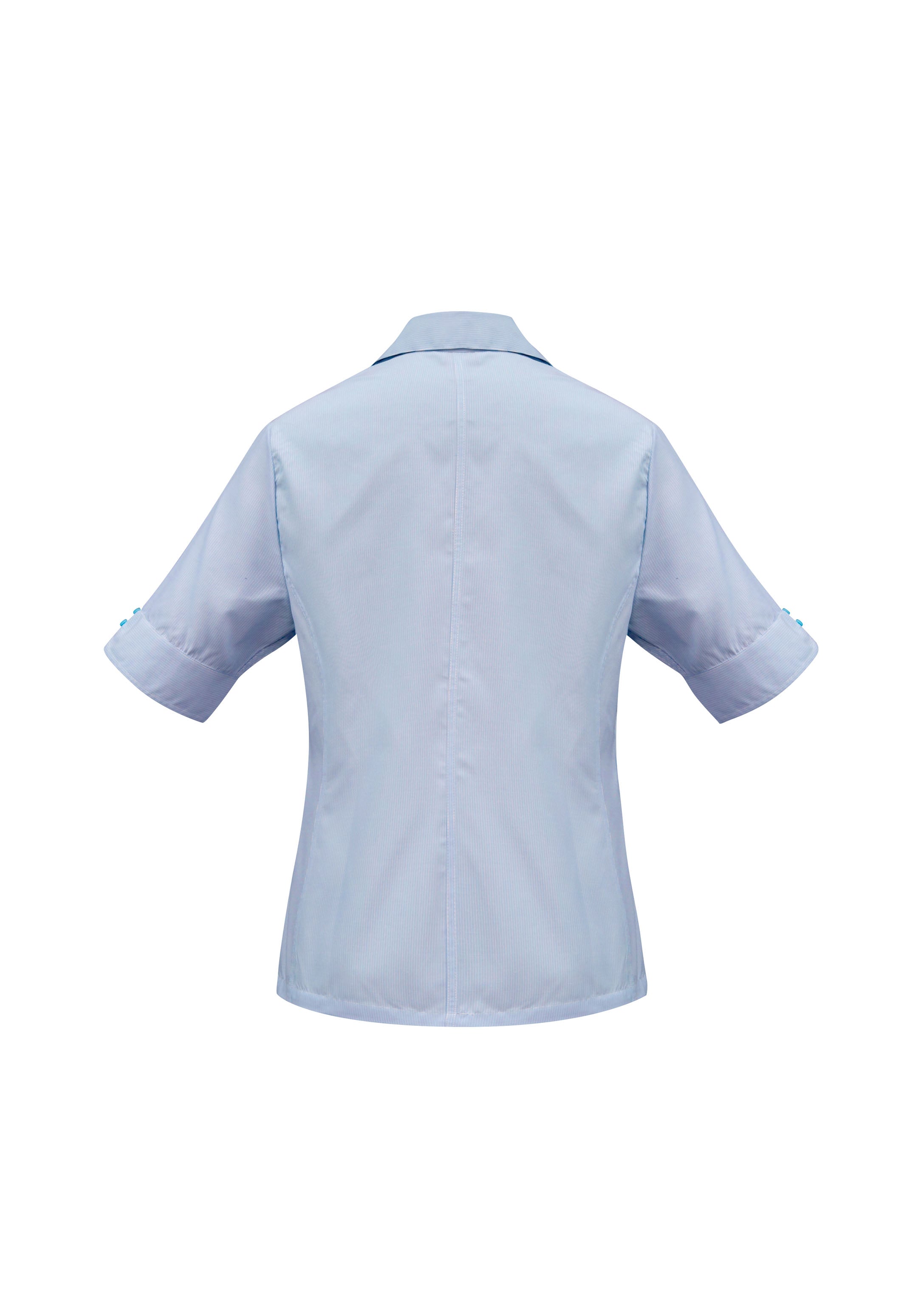 Ambassador Womens Short Sleeve Blue back view