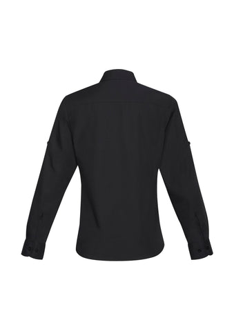 Bondi Womens Long Sleeve Shirt Black back view