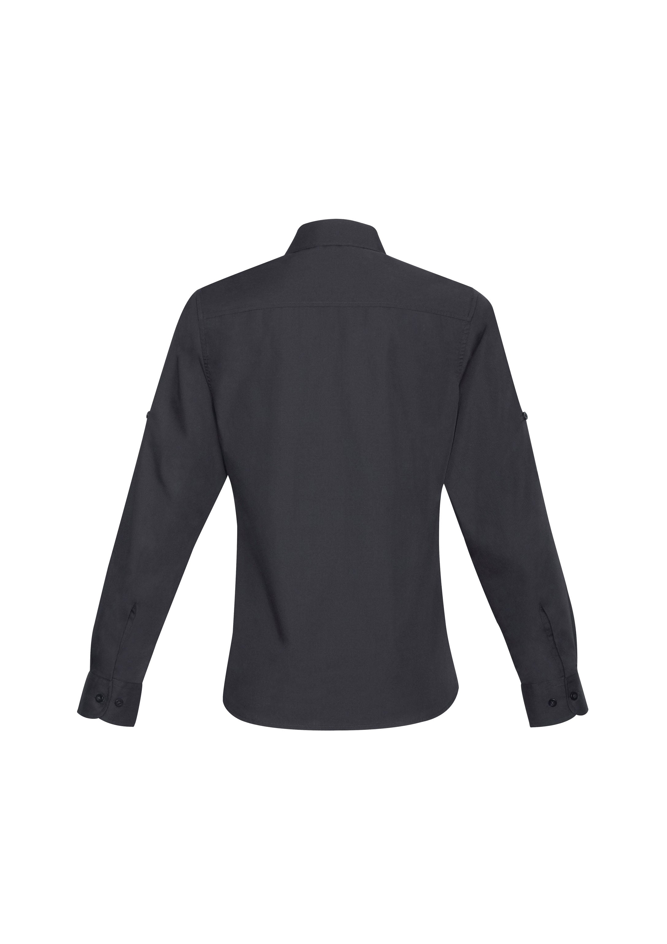 Bondi Womens Long Sleeve Shirt Charcoal back view