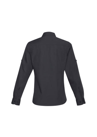 Bondi Womens Long Sleeve Shirt Charcoal back view