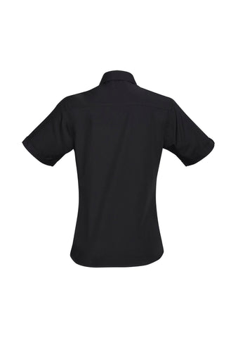 Bondi Womens Short Sleeve Shirt Black back view