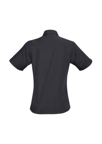 Bondi Womens Short Sleeve Shirt Charcoal back view