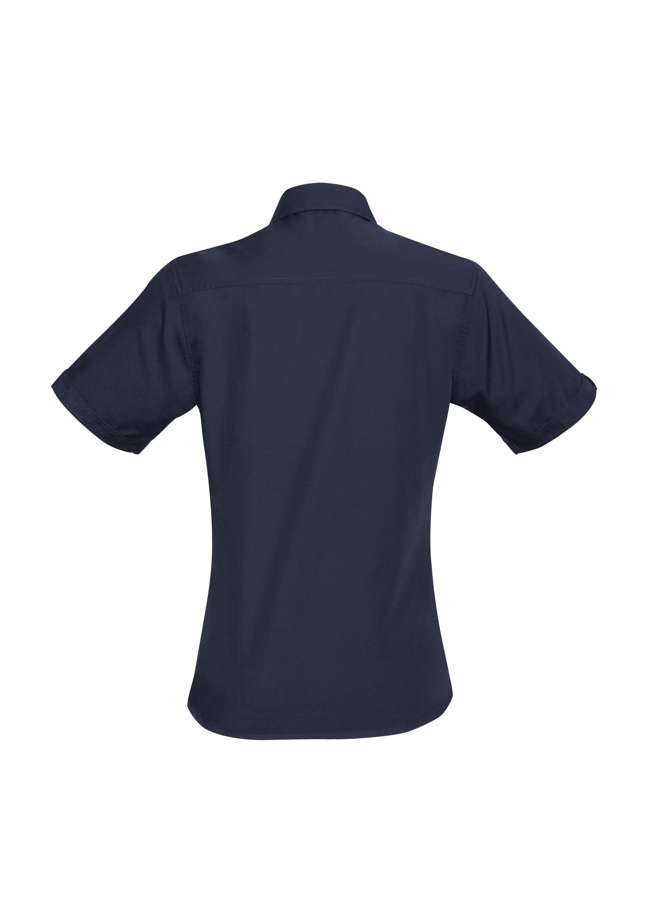 Bondi Womens Short Sleeve Shirt Navy back view