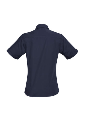 Bondi Womens Short Sleeve Shirt Navy back view