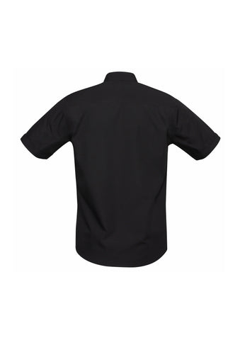 Bondi Mens Short Sleeve Shirt Black back view