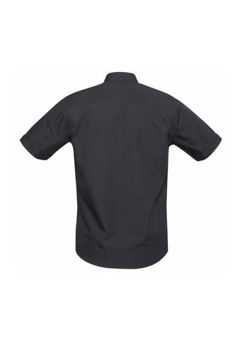 Bondi Mens Short Sleeve Shirt Charcoal back view
