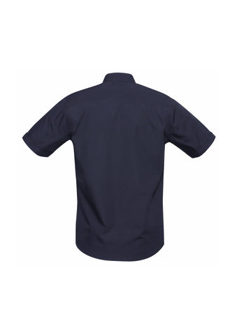 Bondi Mens Short Sleeve Shirt Navy back view