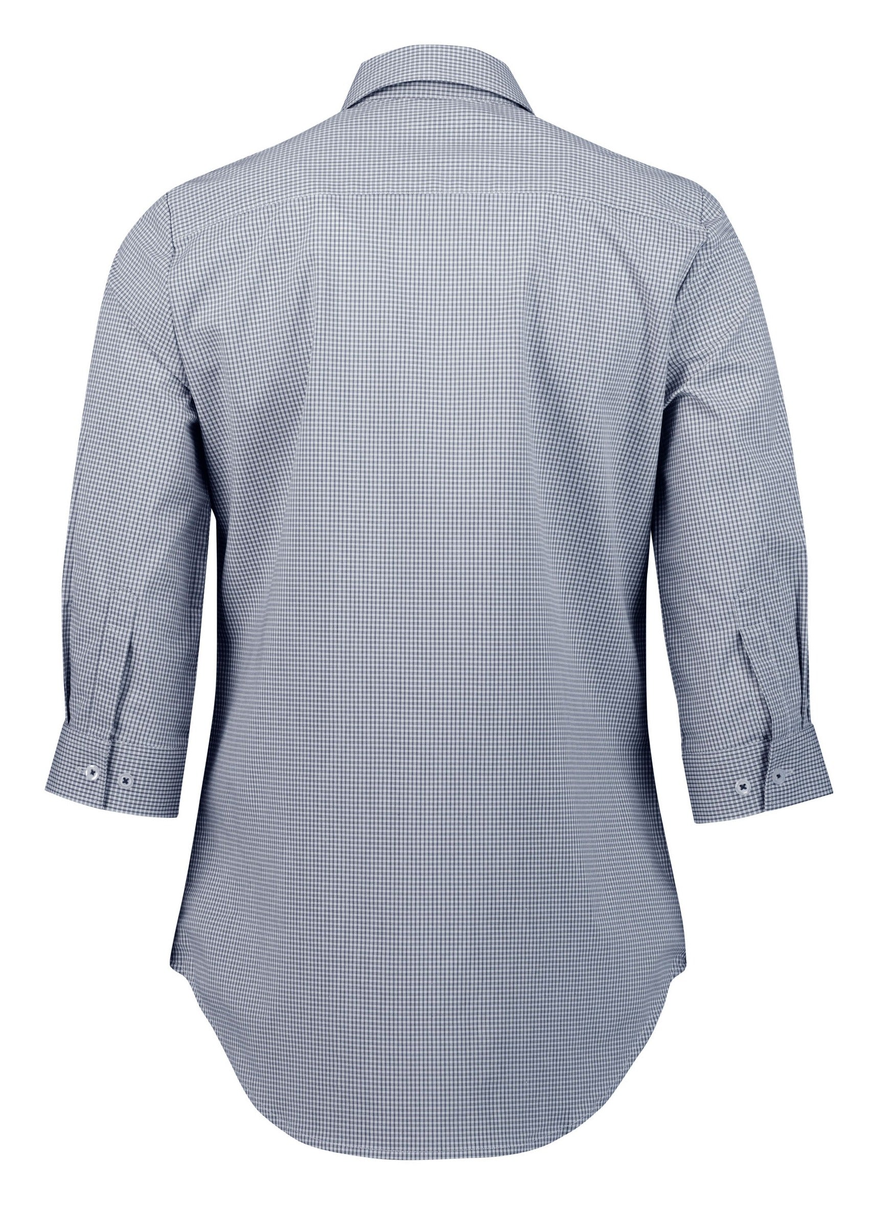 Bristol Womens 3/4 Sleeve Shirt White/Navy back view