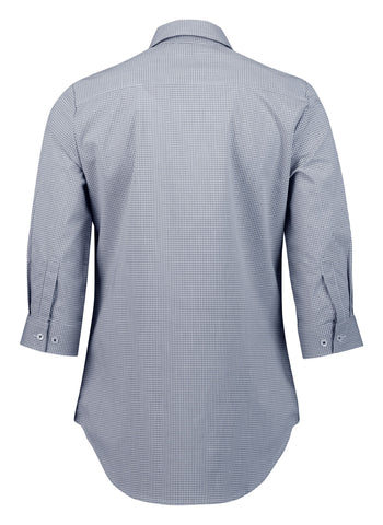 Bristol Womens 3/4 Sleeve Shirt White/Navy back view