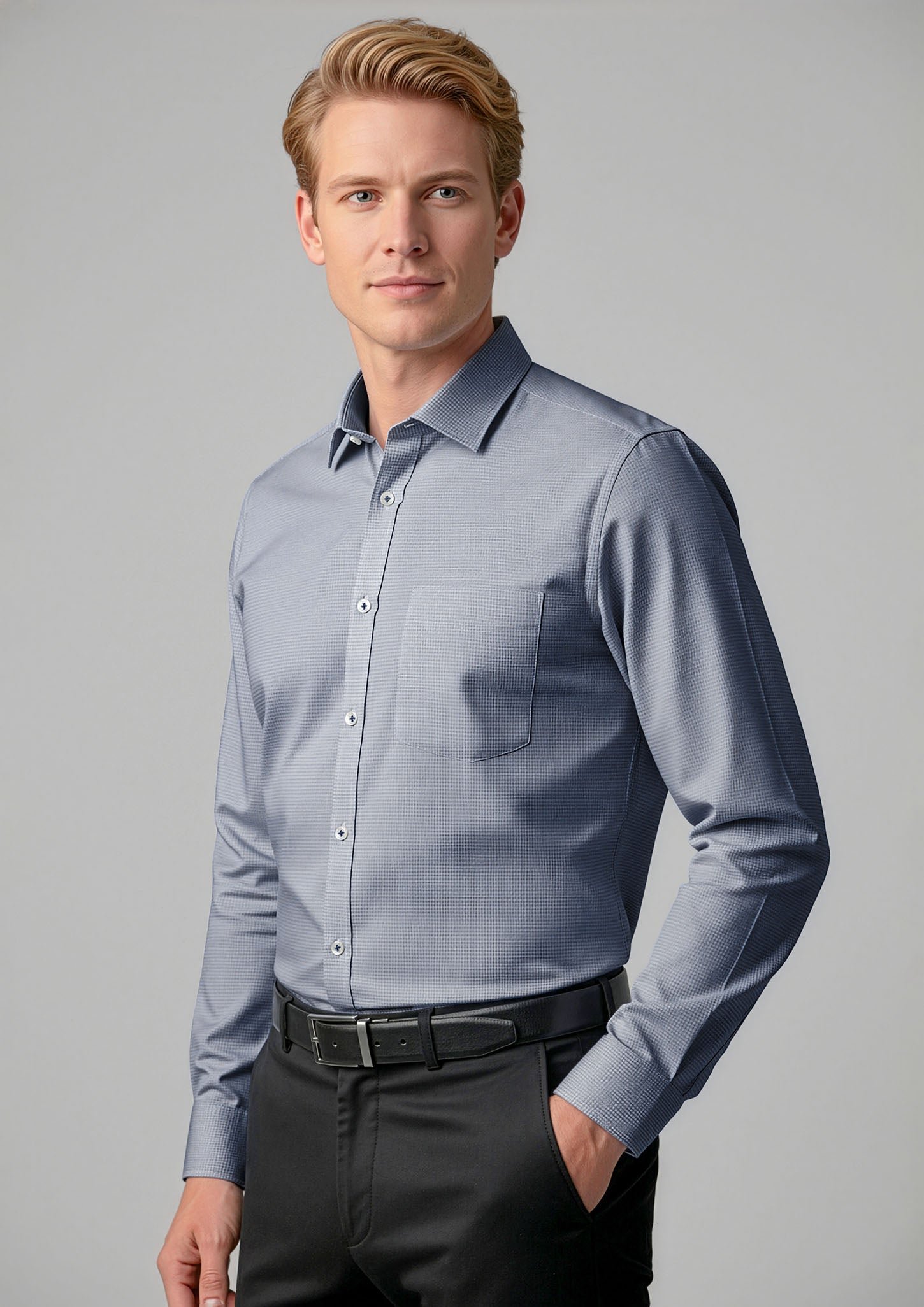 Bristol Mens Classic Long Sleeve Shirt-S338ML-biz-collection-0