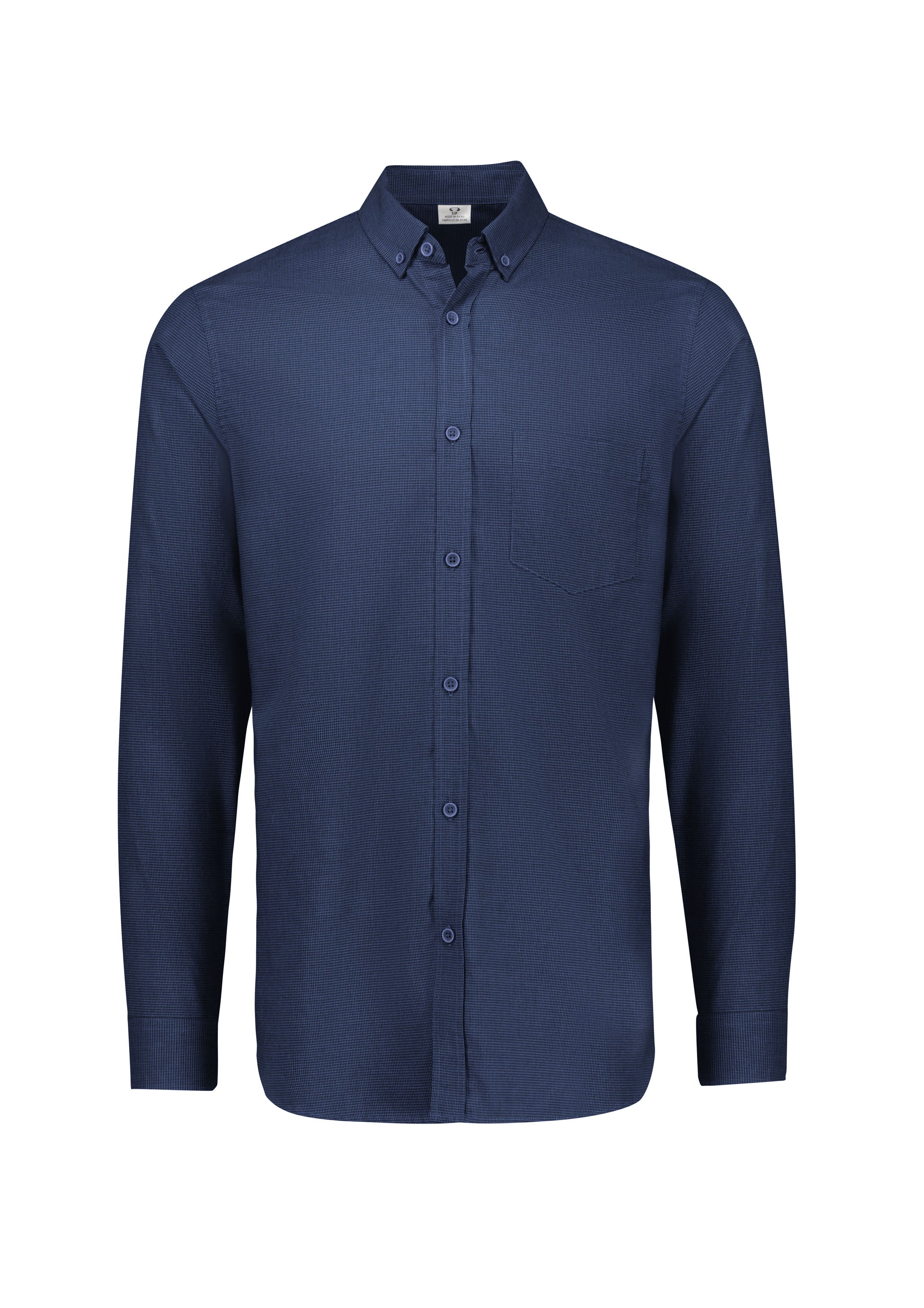 Soul Mens Long Sleeve Shirt Navy front view
