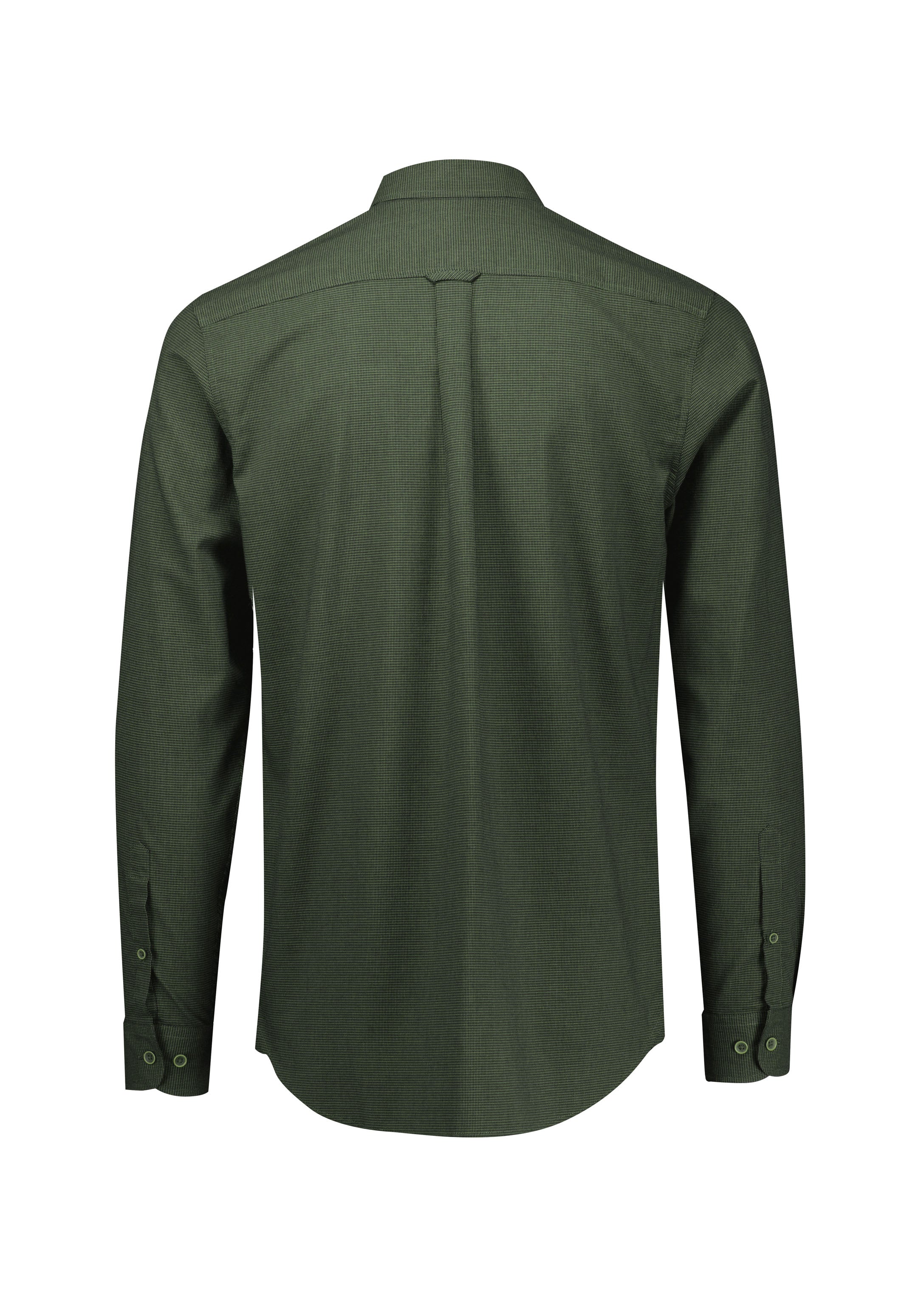 Soul Mens Long Sleeve Shirt Olive back view