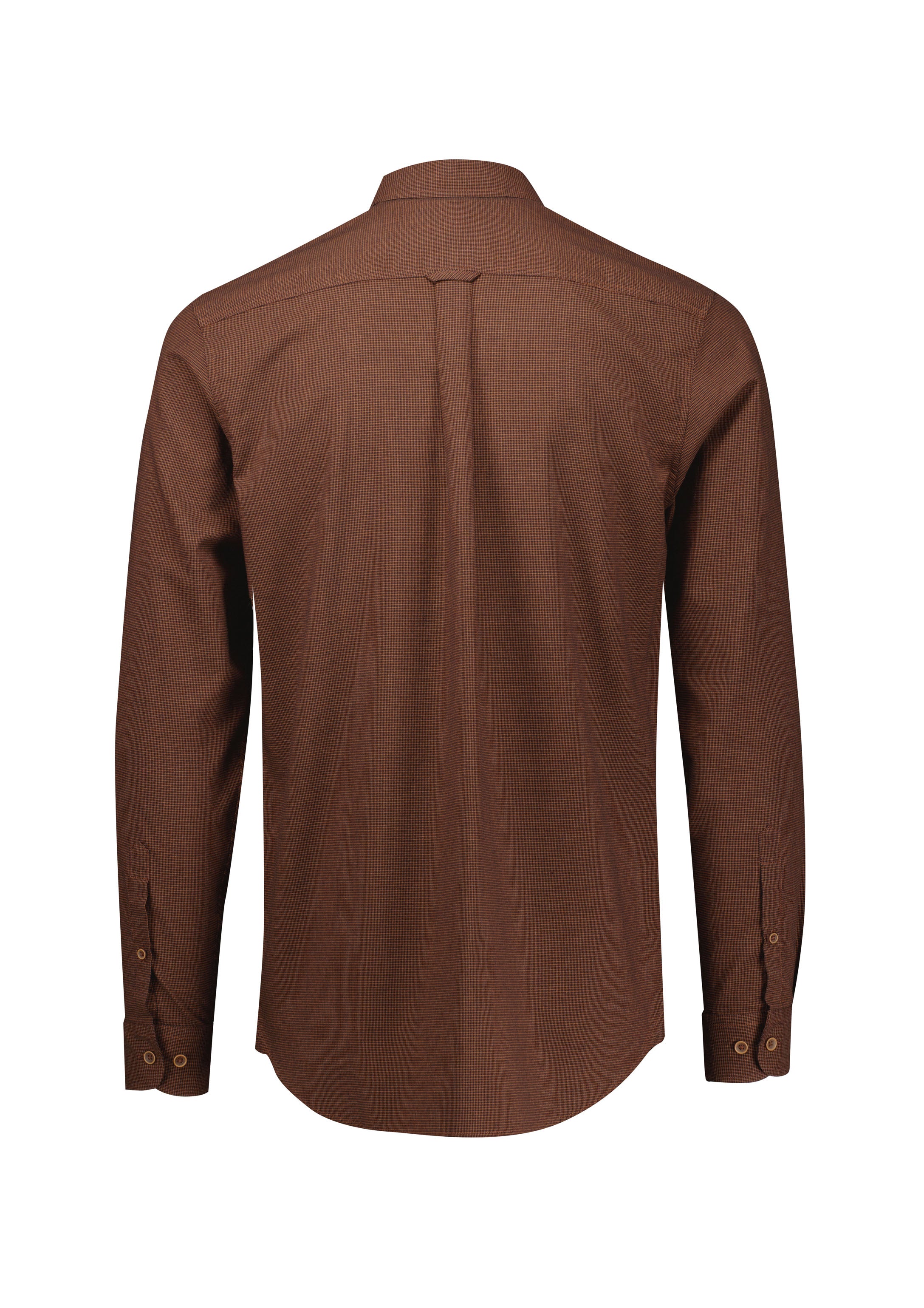 Soul Mens Long Sleeve Shirt Rust back view