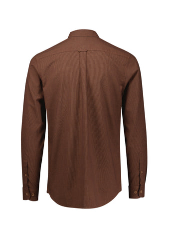 Soul Mens Long Sleeve Shirt Rust back view