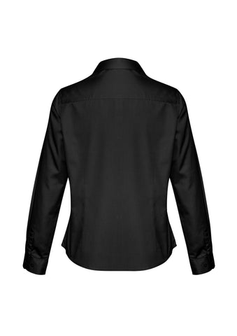 Dalton Womens Long Sleeve Shirt Black back view