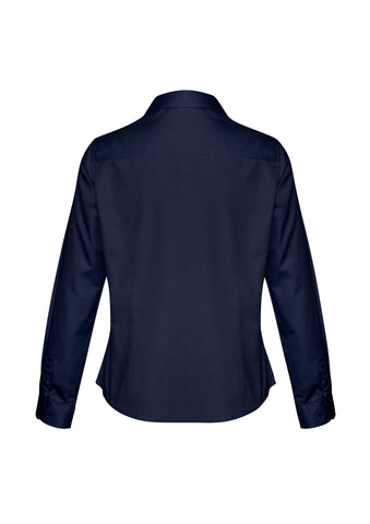 Dalton Womens Long Sleeve Shirt Navy back view