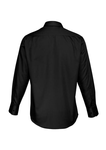 Dalton Mens Long Sleeve Shirt Black back view