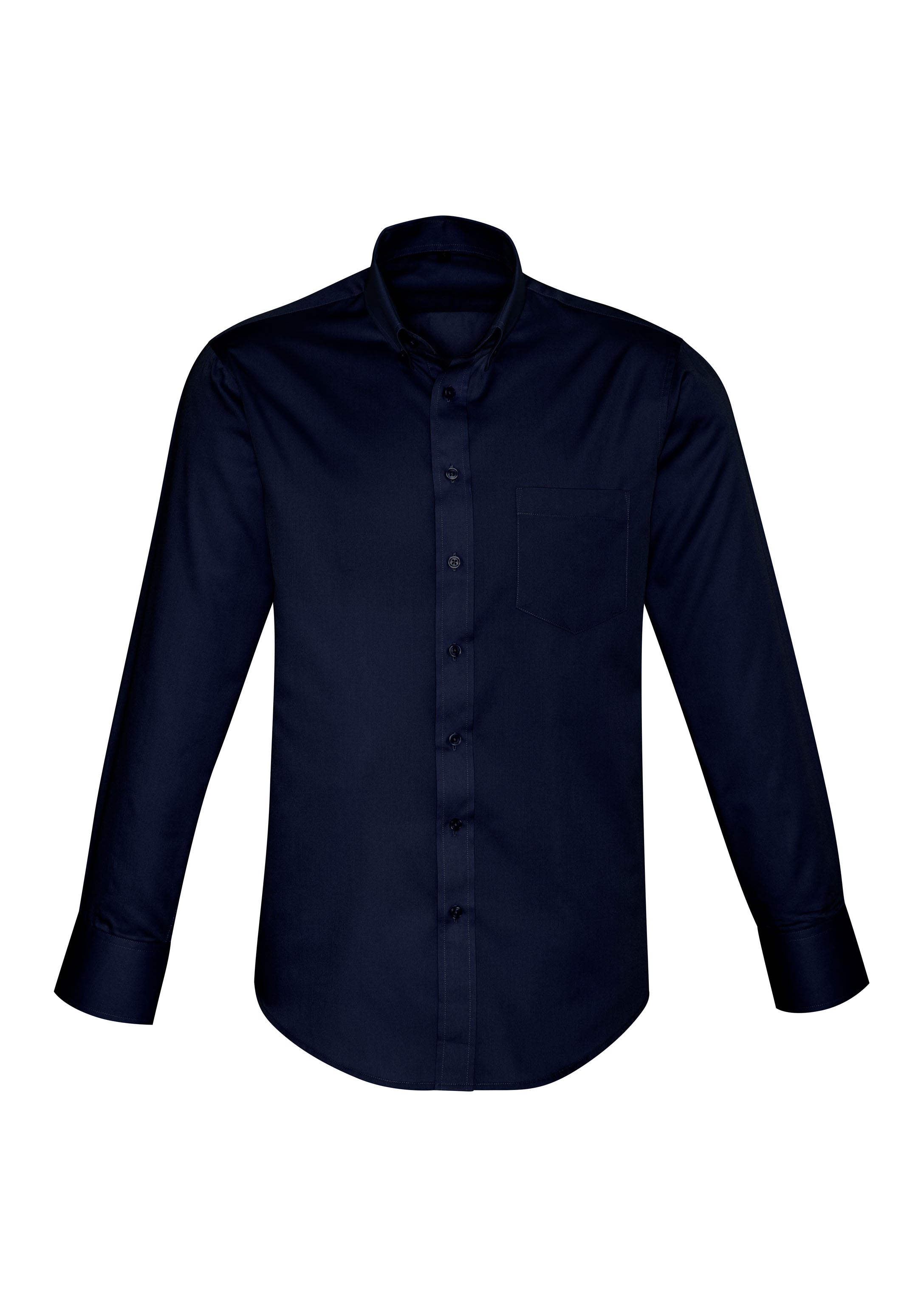 Dalton Mens Long Sleeve Shirt Navy front view