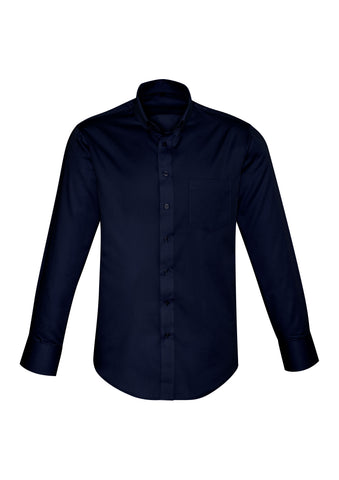 Dalton Mens Long Sleeve Shirt Navy front view