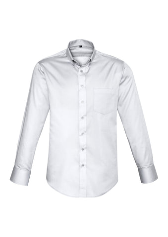 Dalton Mens Long Sleeve Shirt White front view