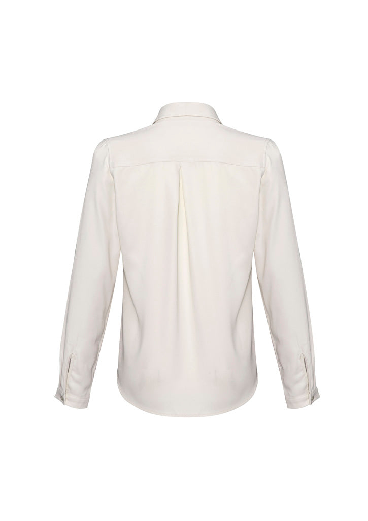 Madison Womens Long Sleeve Shirt Ivory back view