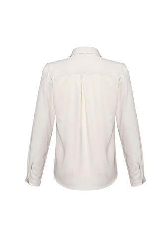 Madison Womens Long Sleeve Shirt Ivory back view