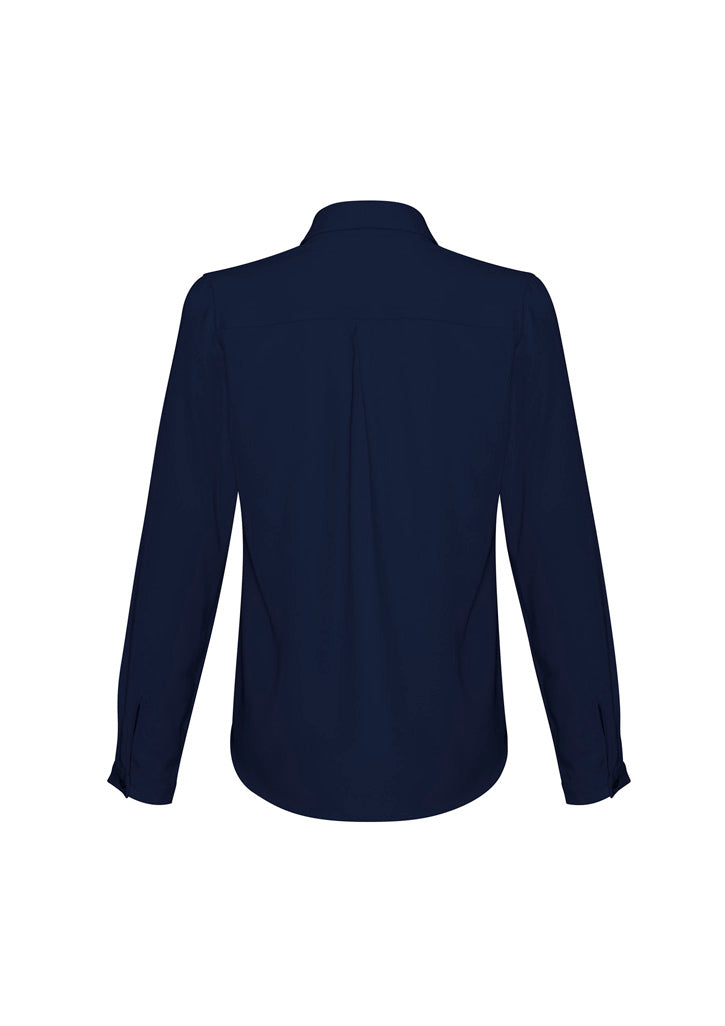 Madison Womens Long Sleeve Shirt Midnight Blue back view