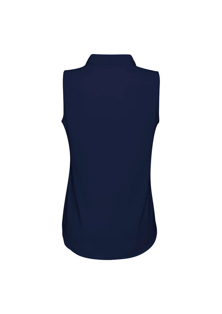 Madison Womens Sleeveless Top Midnight Blue back view