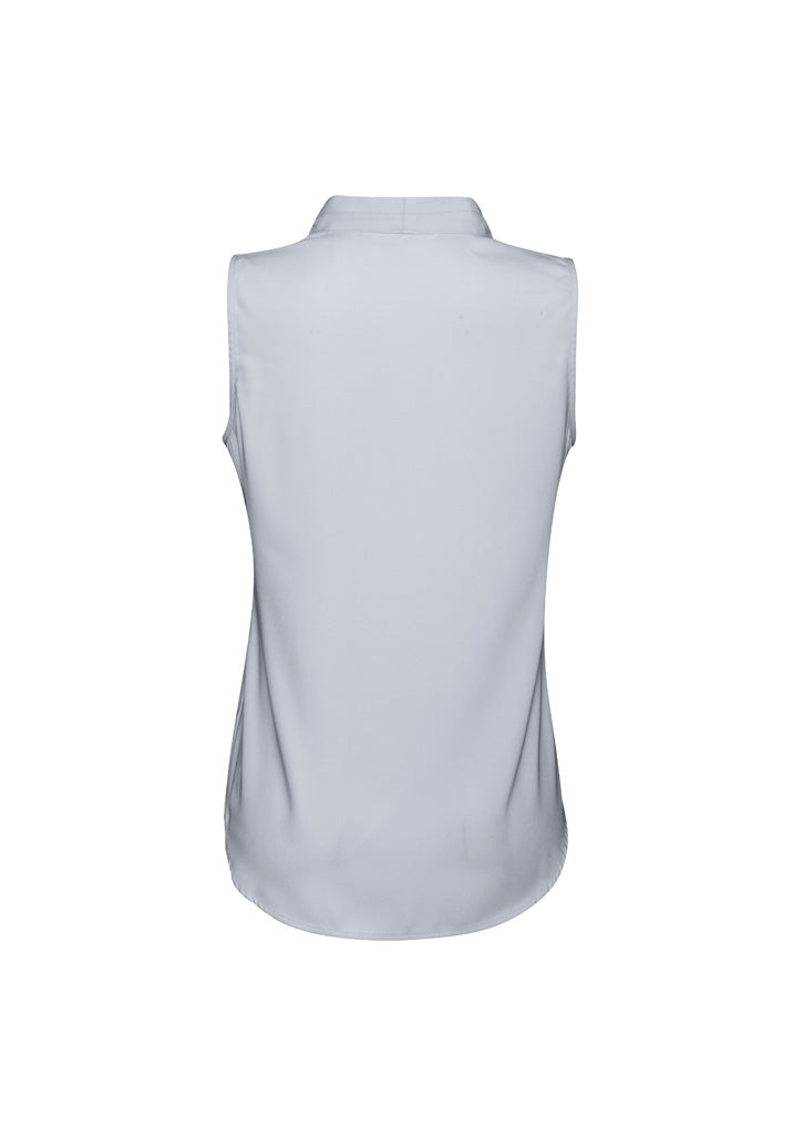 Madison Womens Sleeveless Top Silver Mist back view