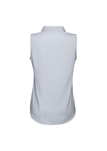 Madison Womens Sleeveless Top Silver Mist back view