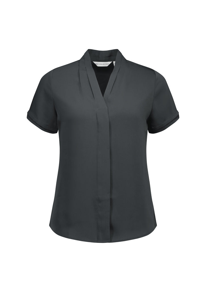 Madison Womens Short Sleeve Shirt Charcoal