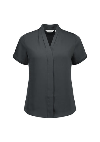 Madison Womens Short Sleeve Shirt Charcoal