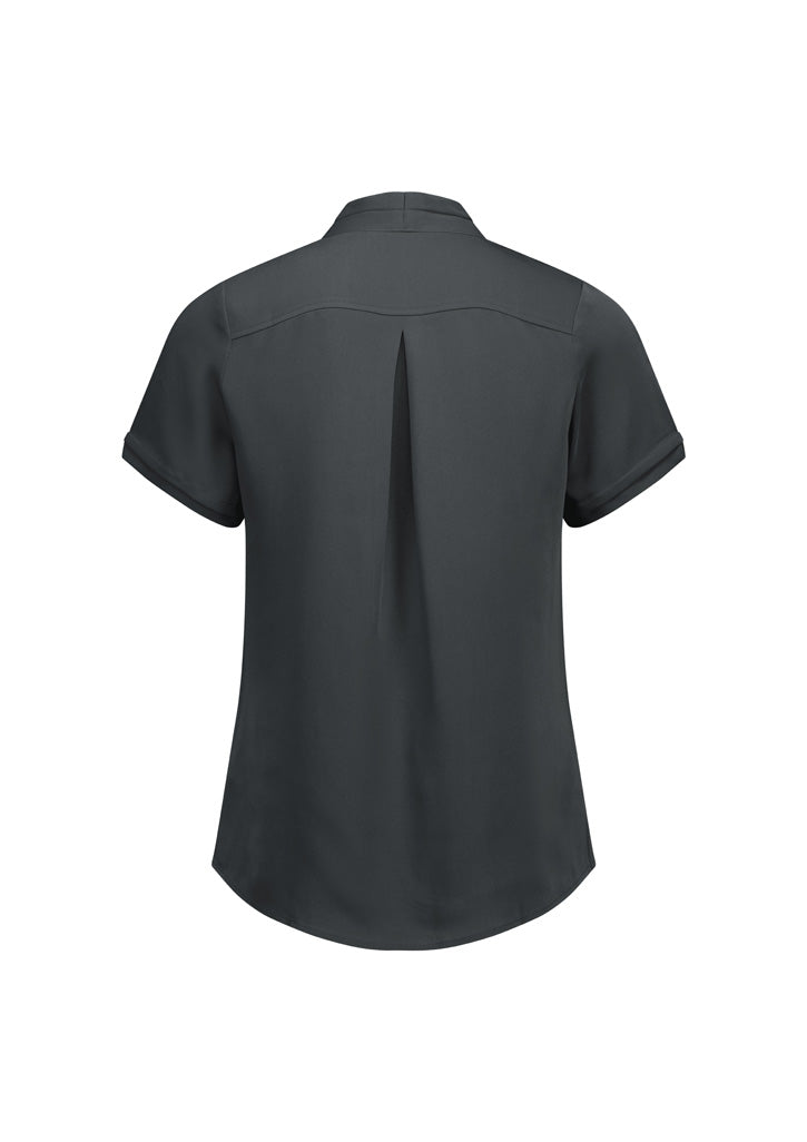 Madison Womens Short Sleeve Shirt Charcoal back view