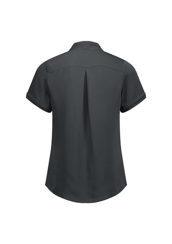 Madison Womens Short Sleeve Shirt Charcoal back view