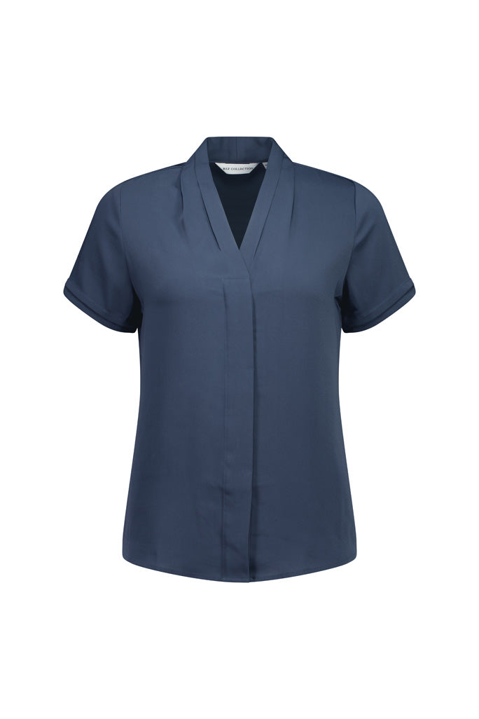 Madison Womens Short Sleeve Shirt Storm Blue