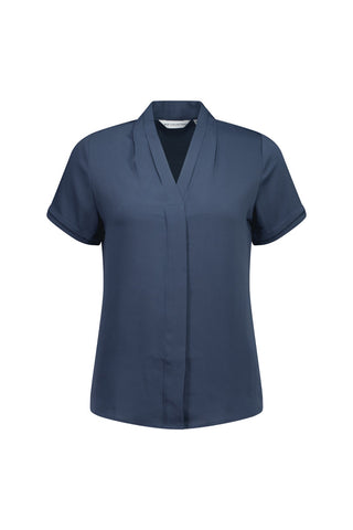 Madison Womens Short Sleeve Shirt Storm Blue