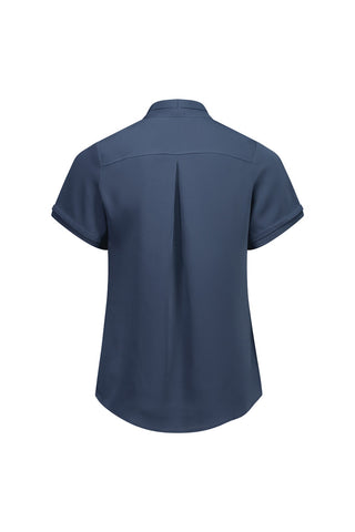 Madison Womens Short Sleeve Shirt Storm Blue back view