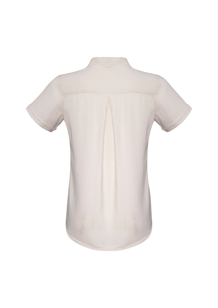 Madison Womens Short Sleeve Shirt Ivory back view
