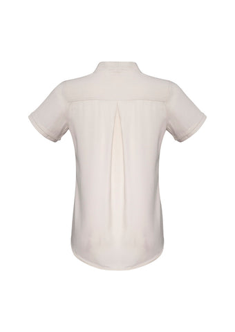 Madison Womens Short Sleeve Shirt Ivory back view