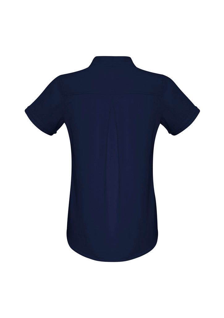 Madison Womens Short Sleeve Shirt Midnight Blue back view