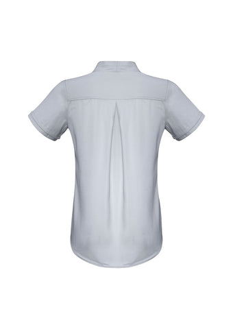 Madison Womens Short Sleeve Shirt Silver Mist back view