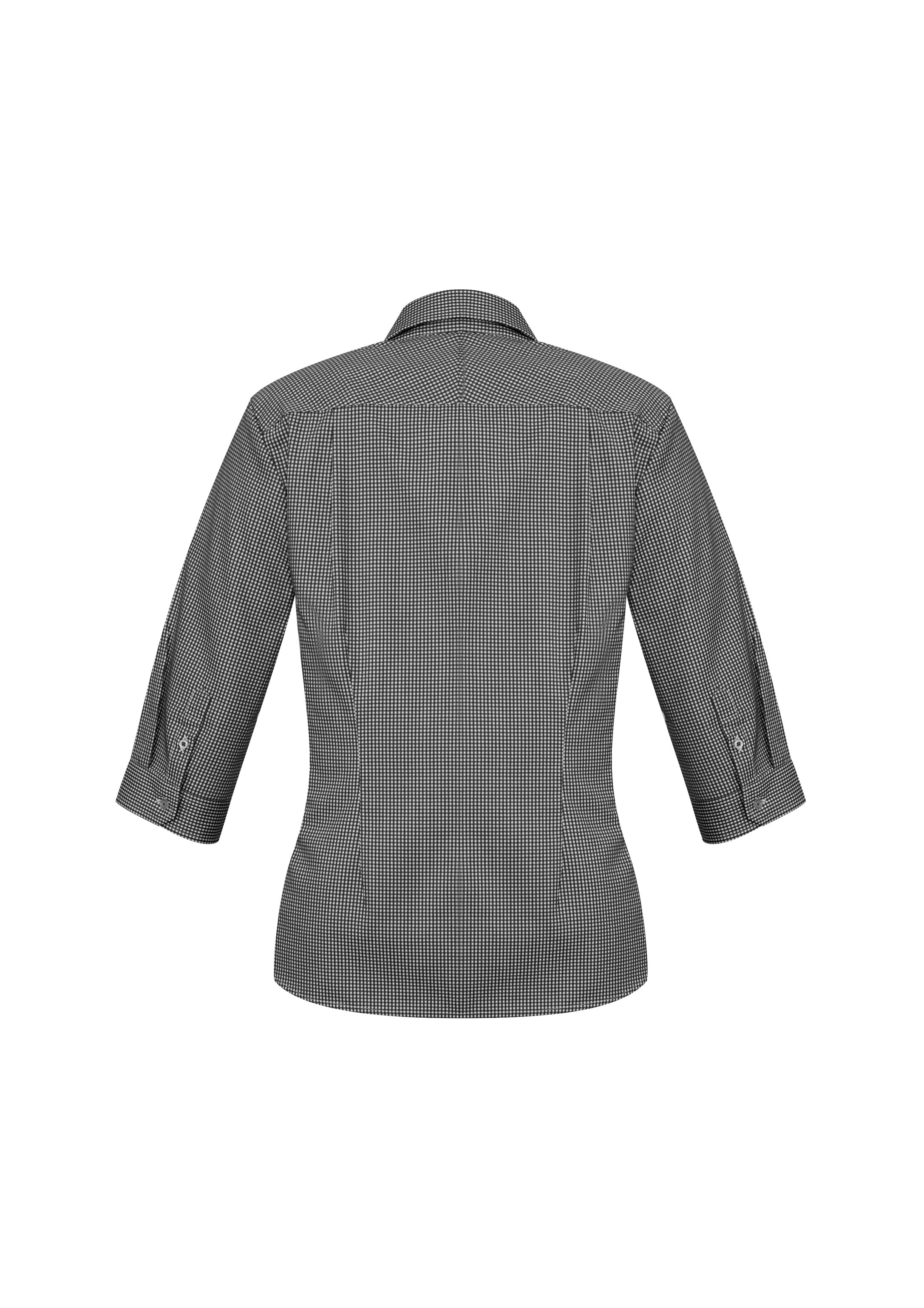 Ellison Womens 3/4 Sleeve Shirt Black back view