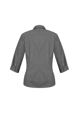 Ellison Womens 3/4 Sleeve Shirt Black back view